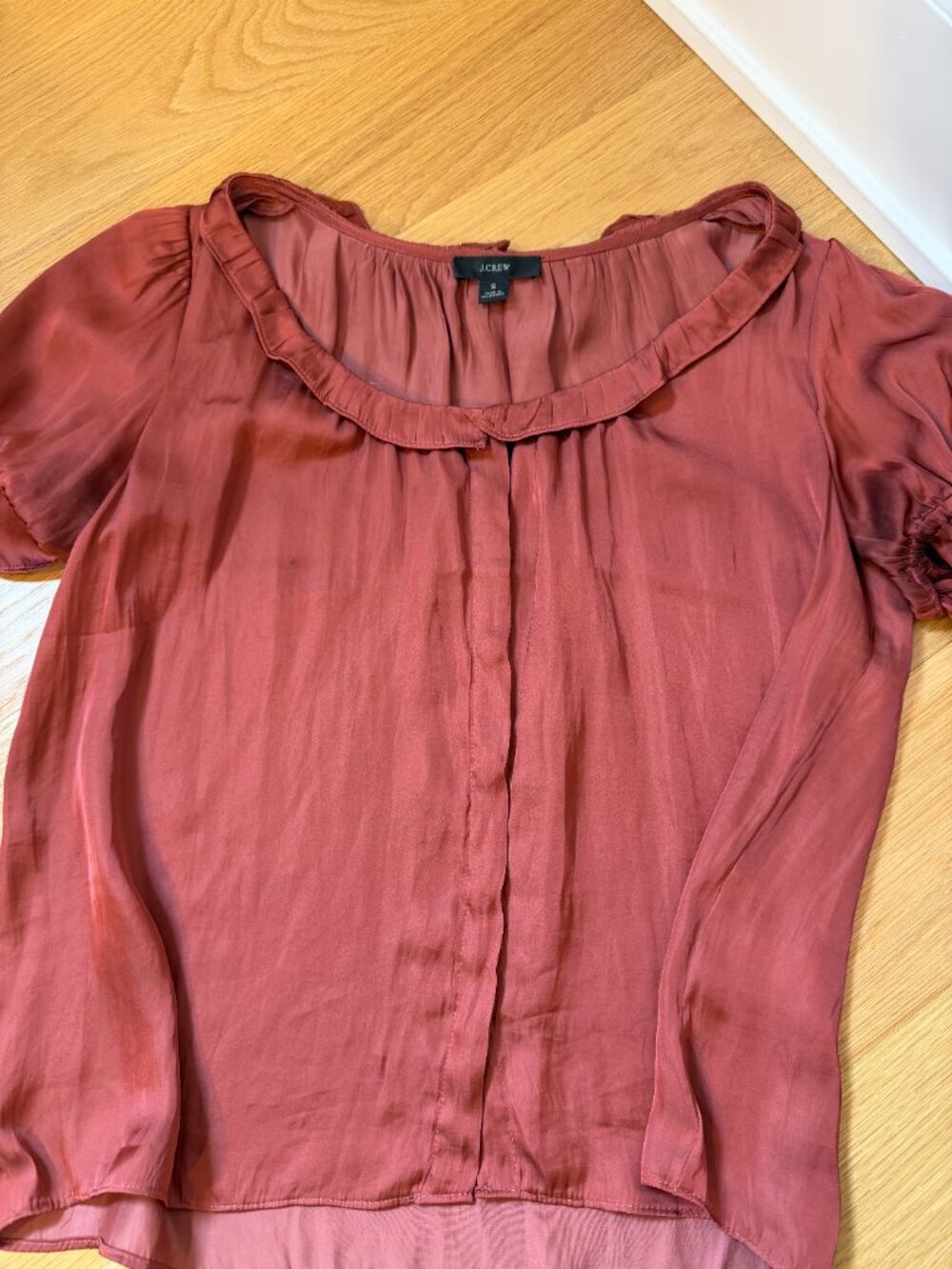 JCrew Scoopneck ss silky blouse, sz S